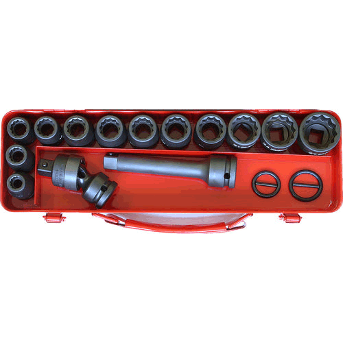 Picture of 1/2 Sq. Dr. 18 Piece Impact 6-Point Socket Set  10-27mm
