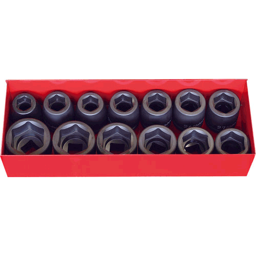 Picture of 3/4 Sq. Dr. Thin Wall Socket Set  19-41mm 6 point   13 pieces