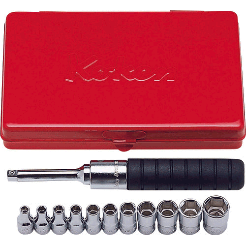 Picture of 1/4 Sq. Dr. 12 Piece 6-Point Metric Socket set  4-13mm