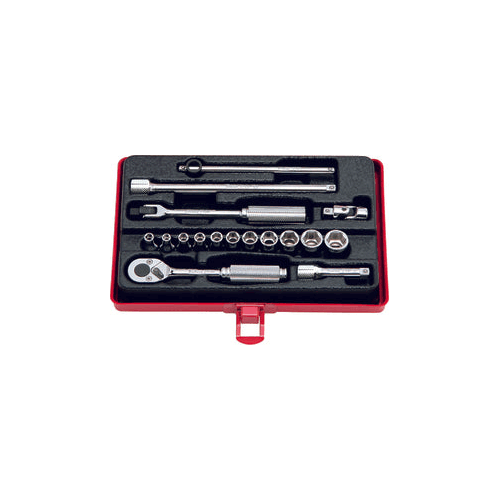 Picture of 1/4 Sq. Dr. 17 Piece Metric 6-Point Socket Set  4-12mm