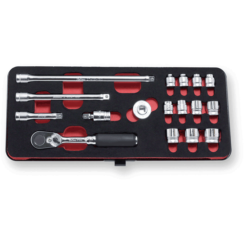 Picture of 1/4 Sq. Dr. 17 Piece Z-Series 6-Point Metric Socket set  4-14mm