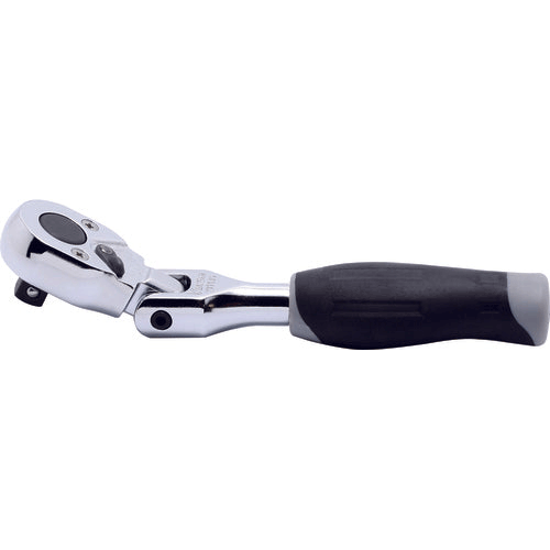 Picture of 1/4 Sq. Dr. Ratchet Handle  20 teeth Short Length 116mm Flexible Head Plastic Handle