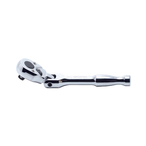Picture of 1/4 Sq. Dr. Ratchet Handle  20 teeth Short Length 116mm Flexible Head Polished Handle