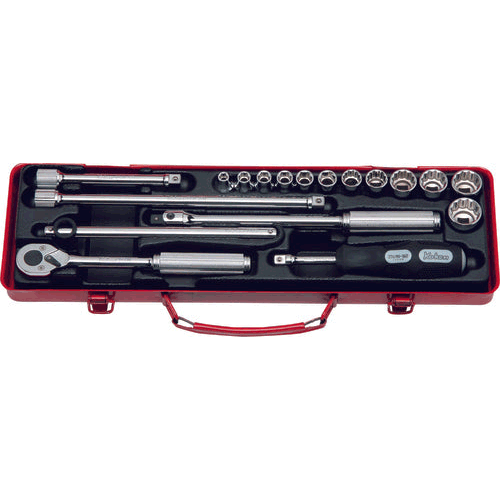 Picture of 3/8 Sq. Dr. Socket set   6, 12 point   18 pieces