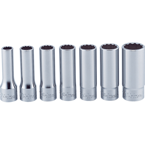 Picture of 3/8 Sq. Dr. 12 point Deep Socket Set - 7 pieces