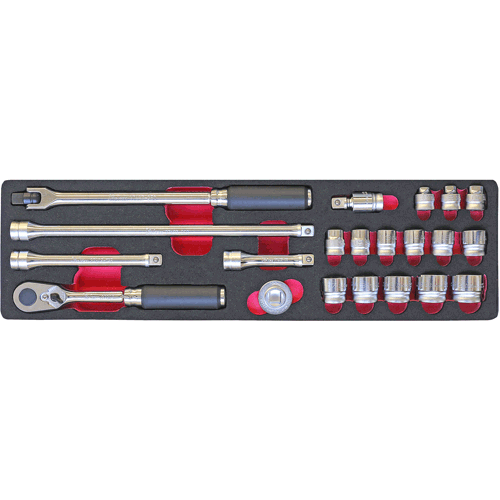 Picture of 3/8 Sq. Dr. 21 Piece Z-Series 6-Point Metric Socket set  7-22mm
