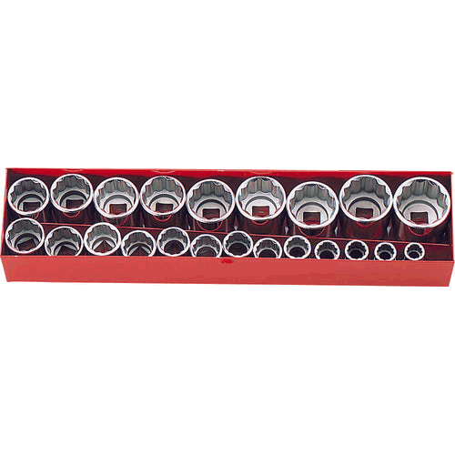 Picture of 1/2 Sq. Dr. 18 Piece 12-Point SAE Socket set  3/8-1.1/4"
