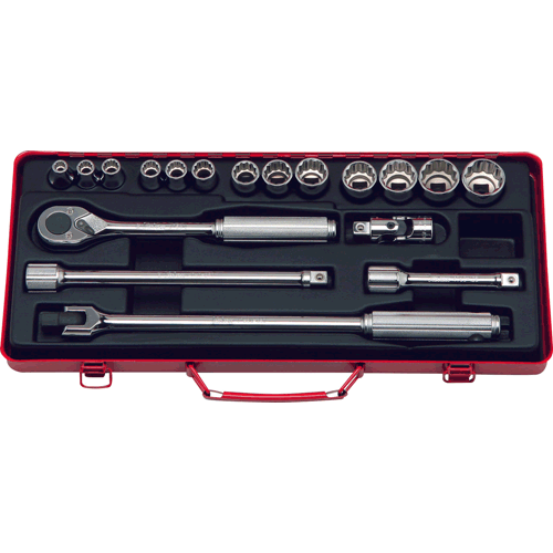 Picture of 1/2 Sq. Dr. 18 Piece 12-Point Metric Socket set  8-27mm