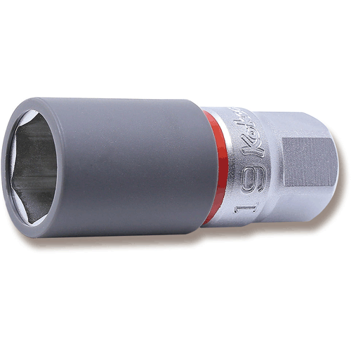 Picture of 1/2 Sq. Dr. Wheel Nut Socket  19mm Extra Thin walled Length 65mm Color coded Protector