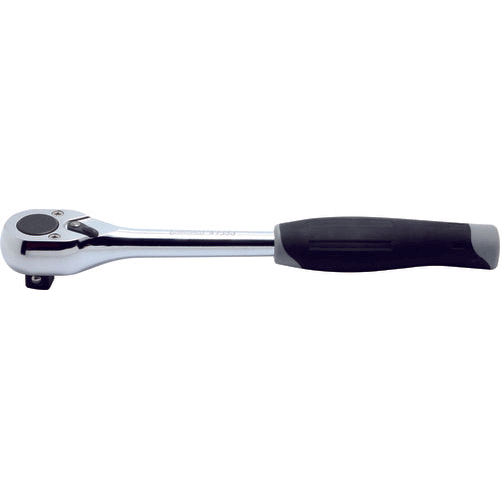 Picture of 1/2 Sq. Dr. Ratchet Handle  24 teeth  Length 250mm Push Button Plastic Handle