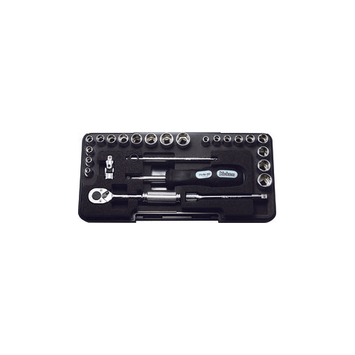 Picture of 1/4 Sq. Dr. Socket set   6 point  Plastic Case 25 pieces