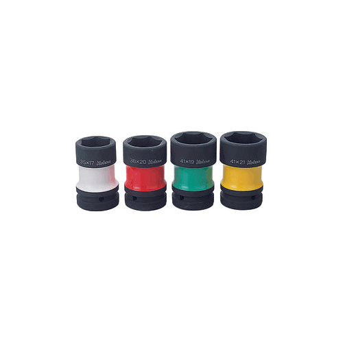 Picture of 1 Sq. Dr. Rear Wheel Nut Socket Set   Hex x Square  Color coded 4 pieces