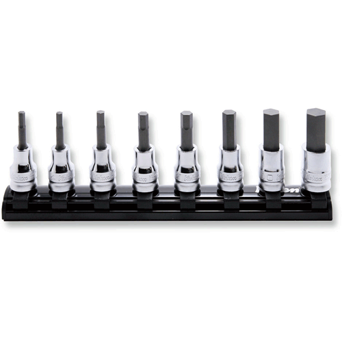 Picture of 3/8 Sq. Dr. Bit Socket set  3-12mm Hex 200mm Z-series 8 pieces
