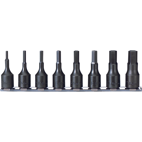 Picture of 3/8 Sq. Dr. Bit Socket set  3mm-12mm Hex 200mm  8 pieces