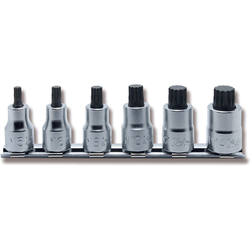 Picture of 3/8 Sq. Dr. Bit Socket set XZN M5-M14 Triple Square 150mm  6 pieces