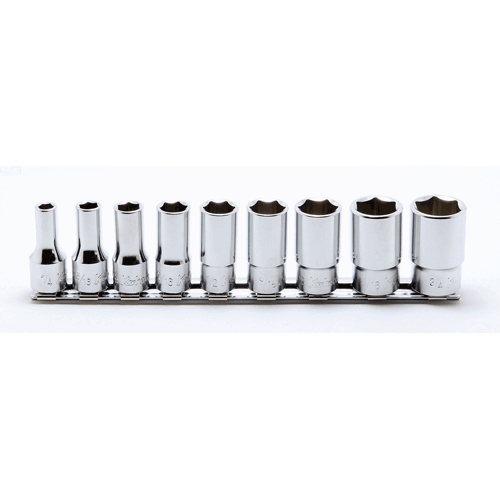 Picture of 3/8 Sq. Dr. Socket set  1/4-3/4 6 point 200mm  9 pieces