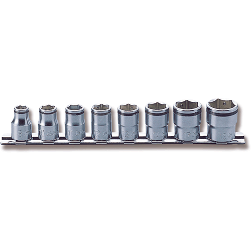 Picture of 3/8 Sq. Dr. Socket set  8mm-19mm Nut Grip 200mm  8 pieces