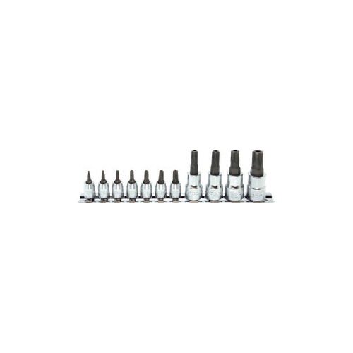 Picture of 1/4, 3/8 Sq. Dr. 11 Piece Tamper-Resistant TorxplusÂ® Bit Socket set 8IPR-55IPR