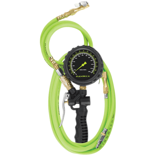 Picture of Flexzilla® Combo Inflator Kit with Flexzilla Air Hose 3' and 15' Extensions, Lock-On Chuck
