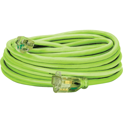 Picture of Flexzilla® Pro Extension Cord, 14/3 AWG SJTW, 50', Outdoor, Lighted Plug, ZillaGreen™