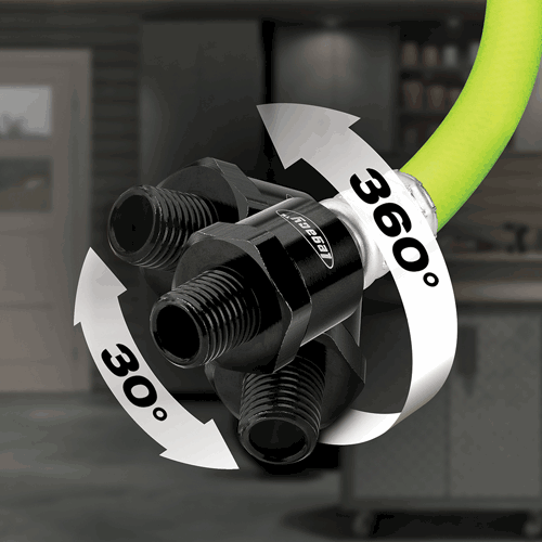 Picture of Flexzilla® Whip Hose with Ball Swivel, 3/8" x 4', ZillaGreen®