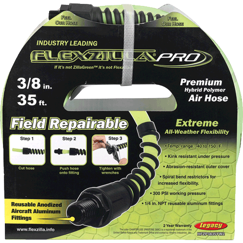 Picture of Flexzilla® Pro Air Hose, 3/8" x 35', 1/4" MNPT Fittings