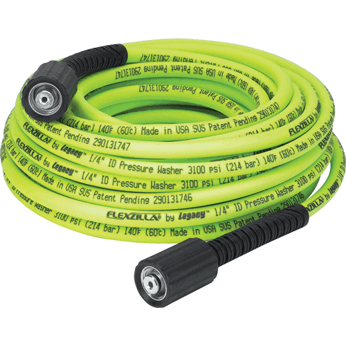 Picture of Flexzilla® Pressure Washer Hose, 1/4" x 50’, 3100 PSI, M22 Fittings, ZillaGreen®