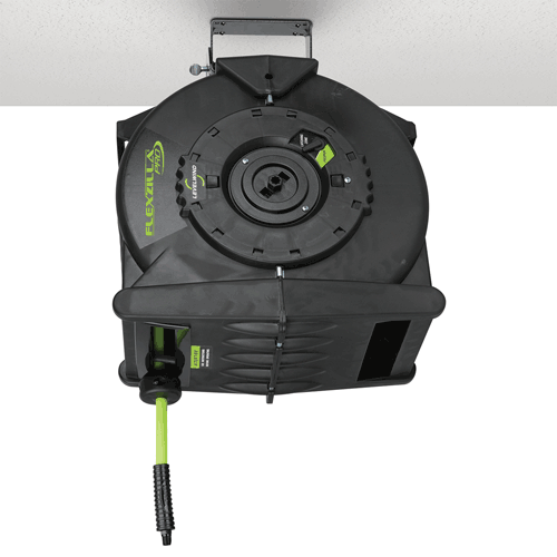 Picture of Flexzilla® Pro Retractable Air Hose Reel with Levelwind™ Technology, 3/8" x 50', ZillaGreen™