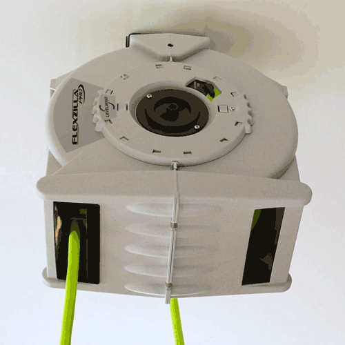 Picture of Flexzilla® Pro Retractable Water Hose Reel with Levelwind™ Technology, 1/2" x 70', ZillaGreen™