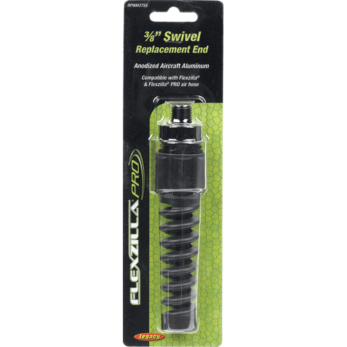 Picture of Flexzilla® Pro Air Hose Reusable Fitting with Swivel, 3/8" Barb, 1/4" MNPT