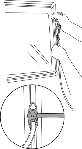 Picture of Offset Windshield Locking 
Strip Tool