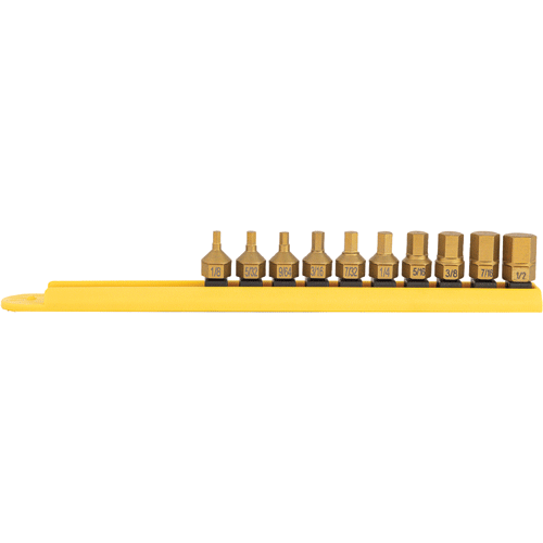 Picture of 10 Pc. SAE Hex Titanium Coated Dual Drive Set
