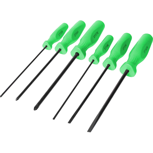 Picture of HI-VIS GREEN 6 PC. LONG SLOTTED & PHILLIPS® SCREWDRIVER SET