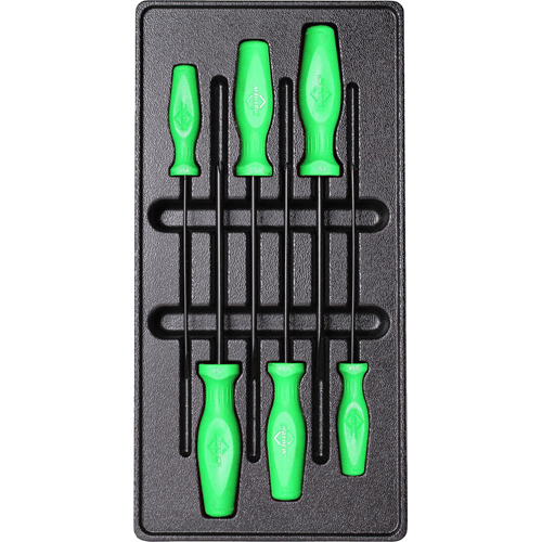 Picture of HI-VIS GREEN 6 PC. LONG SLOTTED & PHILLIPS® SCREWDRIVER SET