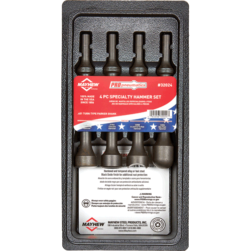 Picture of Pneumatic Specialty Hammer Set, 4 Pc.