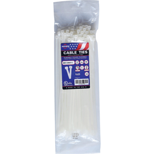Picture of 11" Natural Cable Ties 50 lbs. Tensile Strength