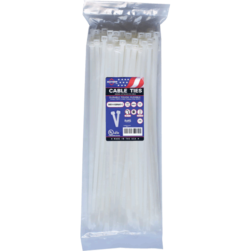 Picture of 14" Natural Cable Ties 120 lbs. Tensile Strength