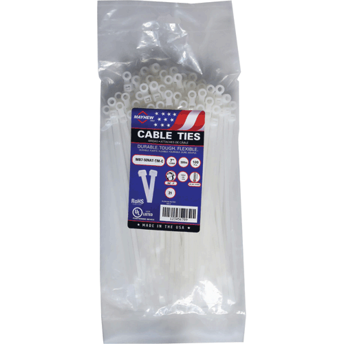Picture of 7" Natural Cable Ties 50 lbs. Tensile Strength
