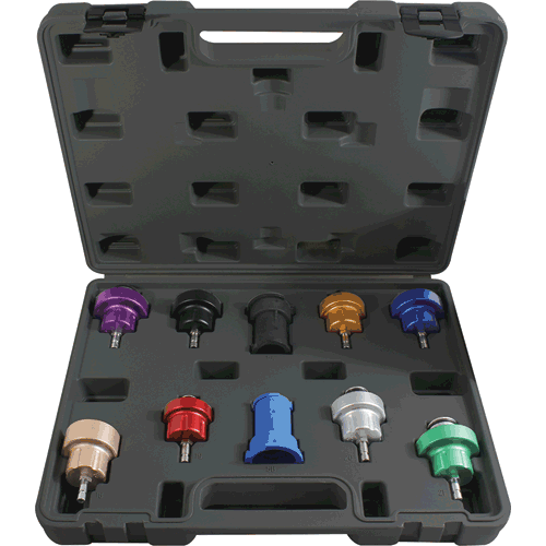 Picture of 10 Pc. Cooling System Pressure Test Adapter Kit