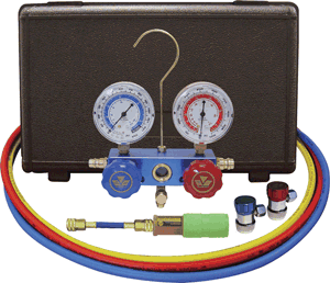 Picture of MC R134a Aluminum Manifold Gauge Kit with Dye Injector