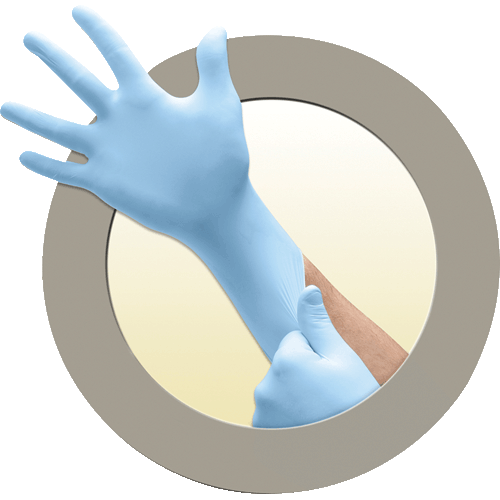 Picture of Safety Series Nitrile Powder-Free Gloves, Textured, Large