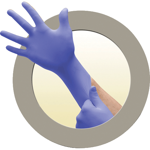 Picture of Safety Series Nitrile Powder-Free Cobalt Gloves, Medium