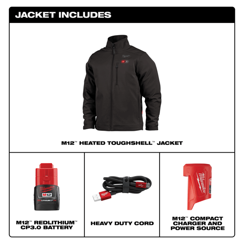 Picture of M12™ Heated TOUGHSHELL™ Jacket Kit, Black, XL