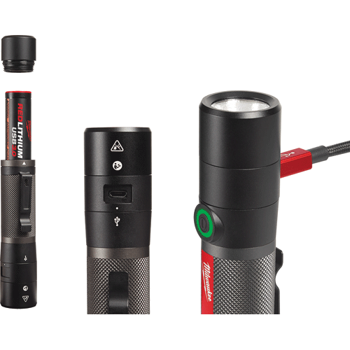 Picture of USB Rechargeable 800 Lumen Fixed Beam Flashlight