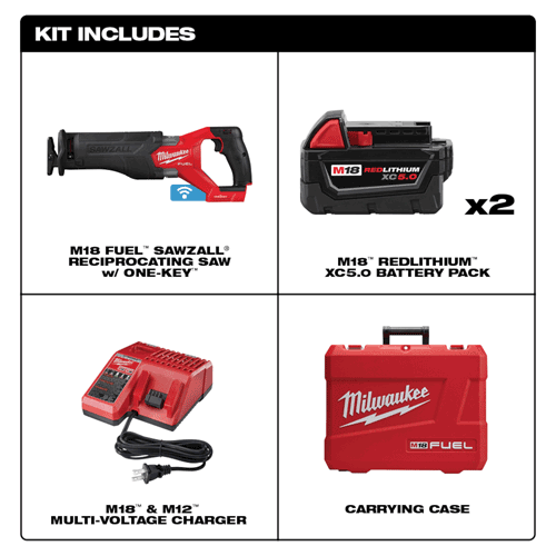 Picture of M18 FUEL™ SAWZALL® Recip Saw w/ ONE-KEY™ - 2 Battery XC5.0 Kit