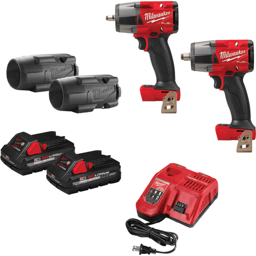 Picture of Milwaukee Rapid-Charge Mid-Torque Impact Performance Combo