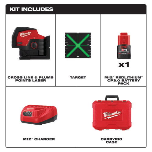 Picture of M12™ Green Cross Line & Plumb Points Laser Kit
