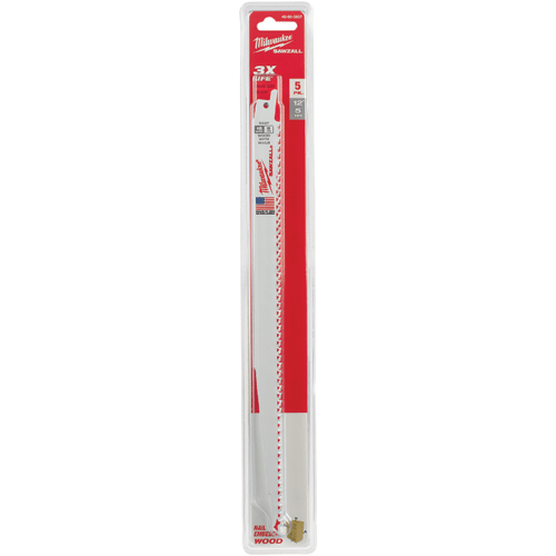 Picture of 12" 5 TPI SAWZALL® Nail Embedded Wood Blades (5 Pk.)