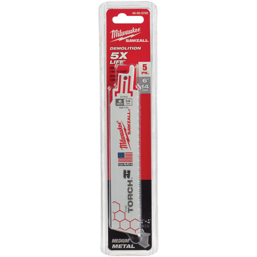 Picture of 6" 14 TPI SAWZALL® TORCH™ Metal Demolition Blades (5 Pk.)