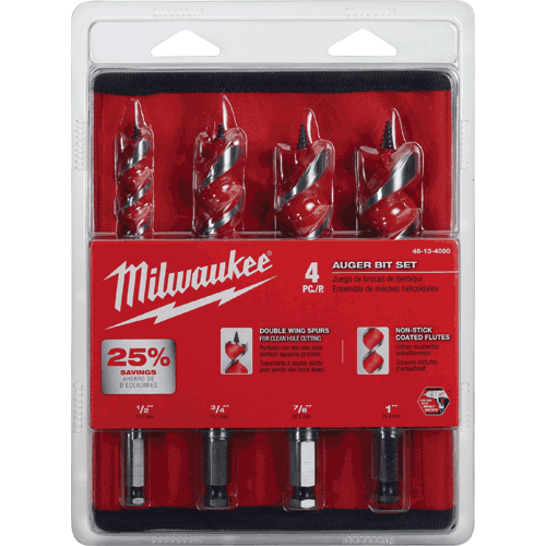 Picture of 4 Pc. 6-1/2" Spur Auger Bit Set